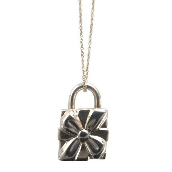 TIFFANY Jewelry - Tiffany & Co. Gift Box Motif Necklace Pendant, 925 Silver, Women's